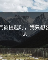 那声叹气被提起时，我只想装作没看见