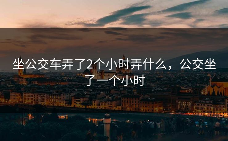 坐公交车弄了2个小时弄什么，公交坐了一个小时
